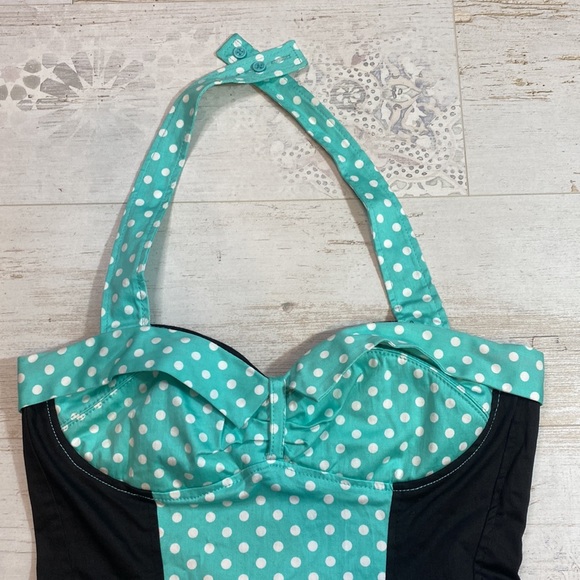 Vintage Rare Tripp NYC Pin Up Polka Dot Halter Top - Picture 4 of 9